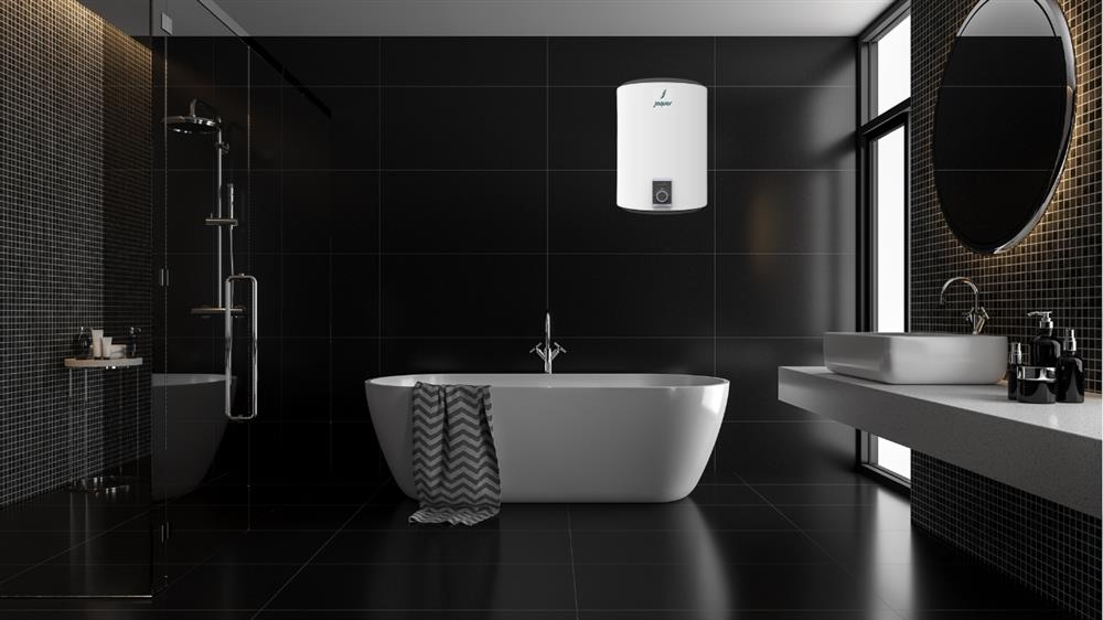 Premium bathroom interior with sleek heater